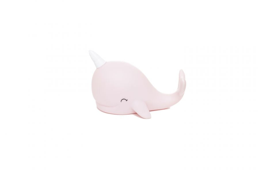 Mini roze narwal nachtlampje