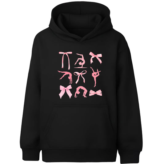 Sweat à capuche gymnastique – Fringoo Gymnastic for Cotton Rich Soft Hooded – Ribbon noir