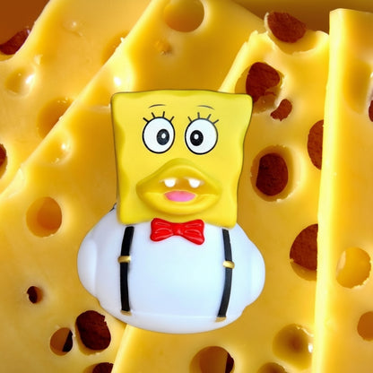 Pato cabeza de gruyère