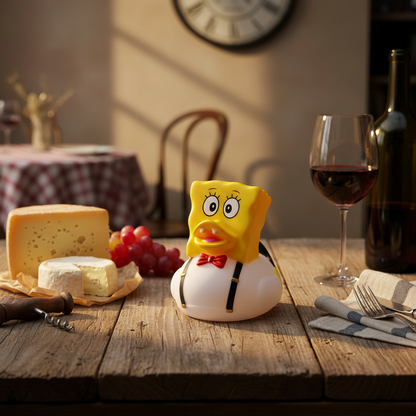 Pato cabeza de gruyère