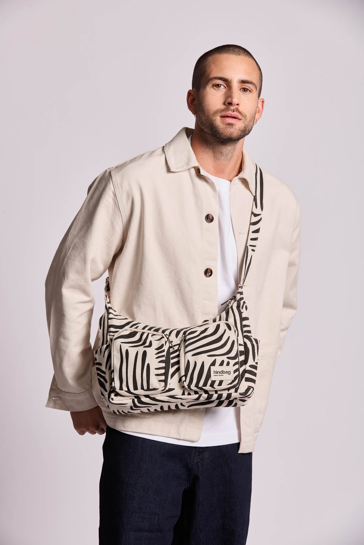 Sac multipocket Emile Zèbre écru