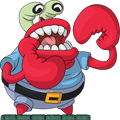 Choking Mr. Krabs Figure