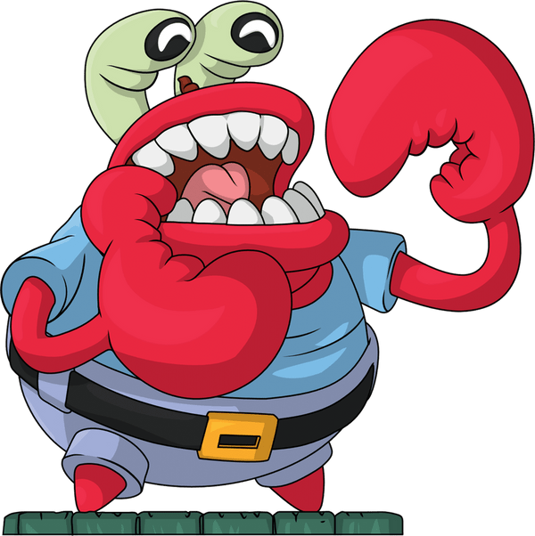 Choking Mr. Krabs