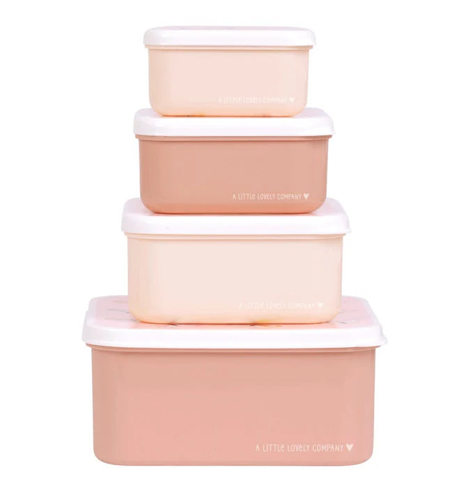 Pack de 4 Boîtes à Goûter et Déjeuner - Papillons