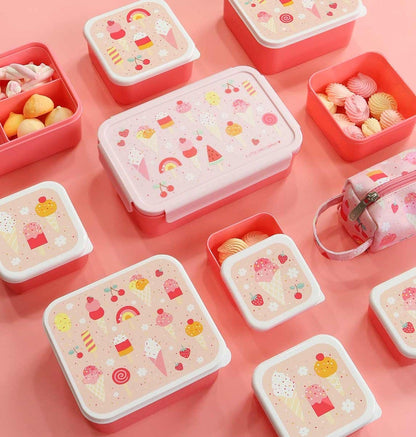 Lot de 4 boîtes repas et goûter - Glaces – vue 2 – A Little Lovely Company