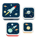 Lot de 4 boîtes repas et goûter - Espace