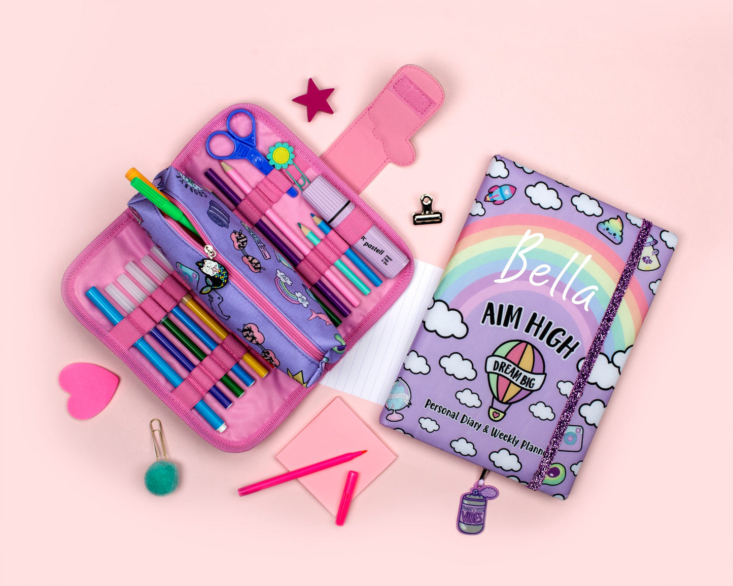 Trousse scolaire – Silicone Patch Positive Vibesl