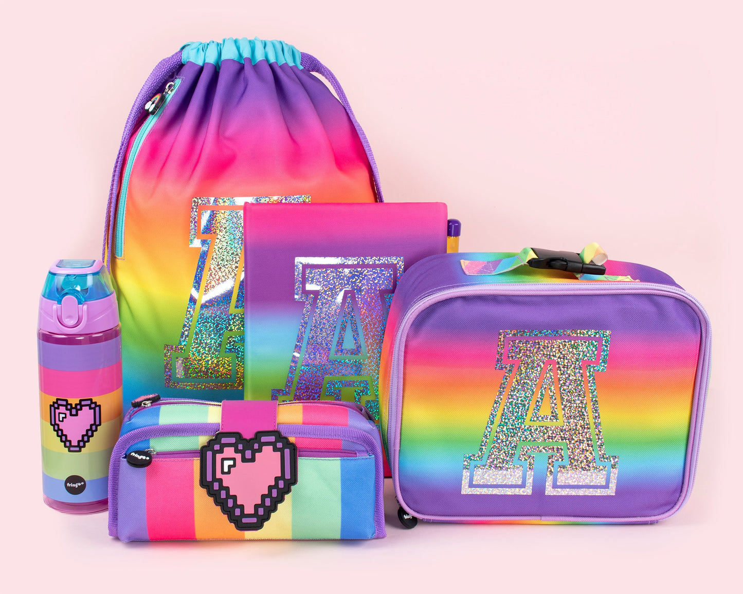 Trousse scolaire avec patch en silicone – Pixel Heart for | Fringoo