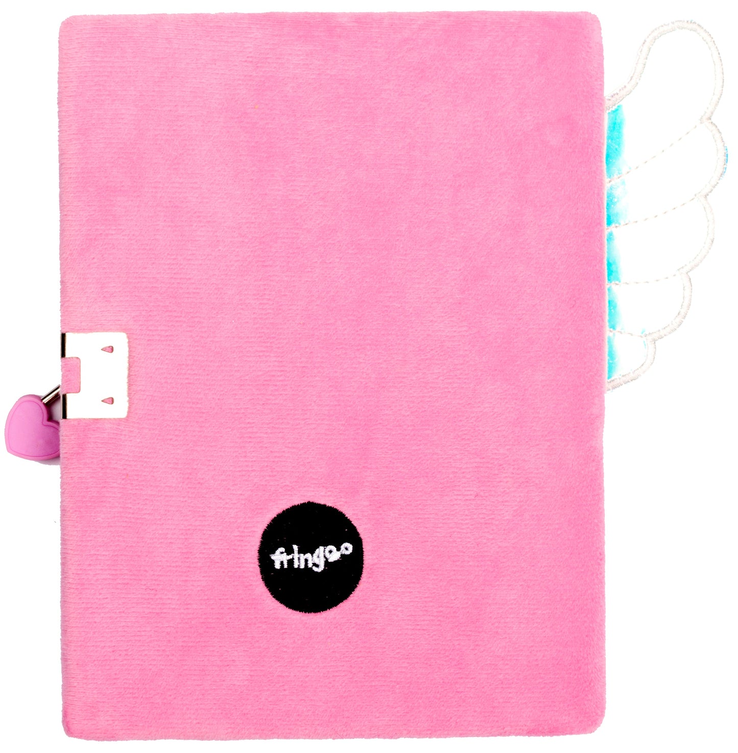 Carnet en peluche – 3D – rose licorne Wings
