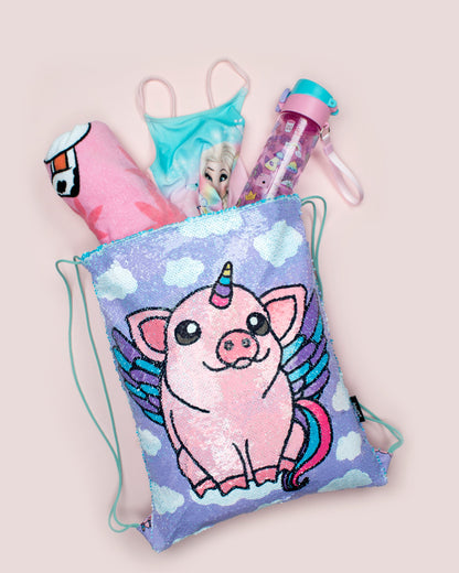 à sequins Drawstring sac à dos – Follow Your Dreams