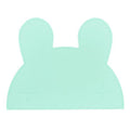 Conjunto de mesa de silicone de coelho verde e menta