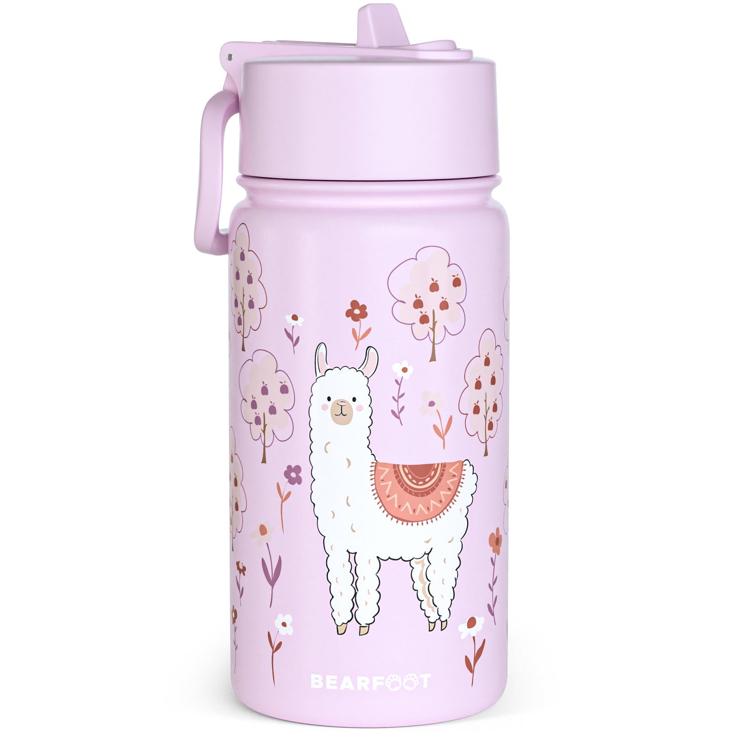 Thermo Kids Water Bottle Stainless Steel - Llama Purple