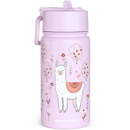Thermo Kids Water Bottle Stainless Steel - Llama Purple