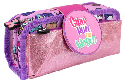 Trousse scolaire avec patch en silicone – Girls Rule