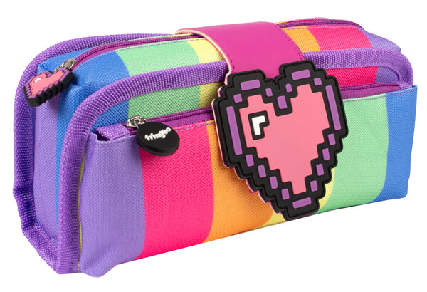 Trousse scolaire avec patch en silicone – Pixel Heart for | Fringoo