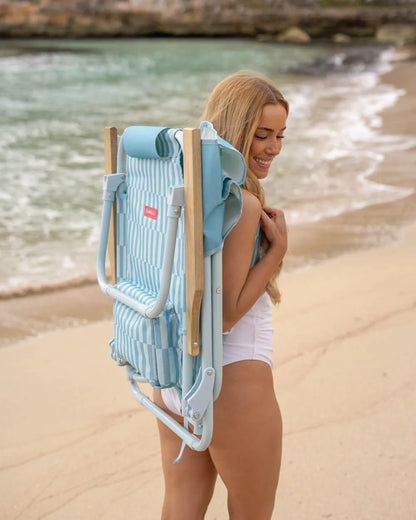 Blue folding beach chair - ODIN