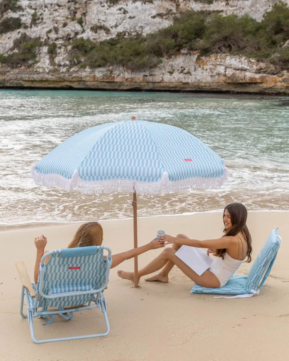 Blue folding beach chair - ODIN