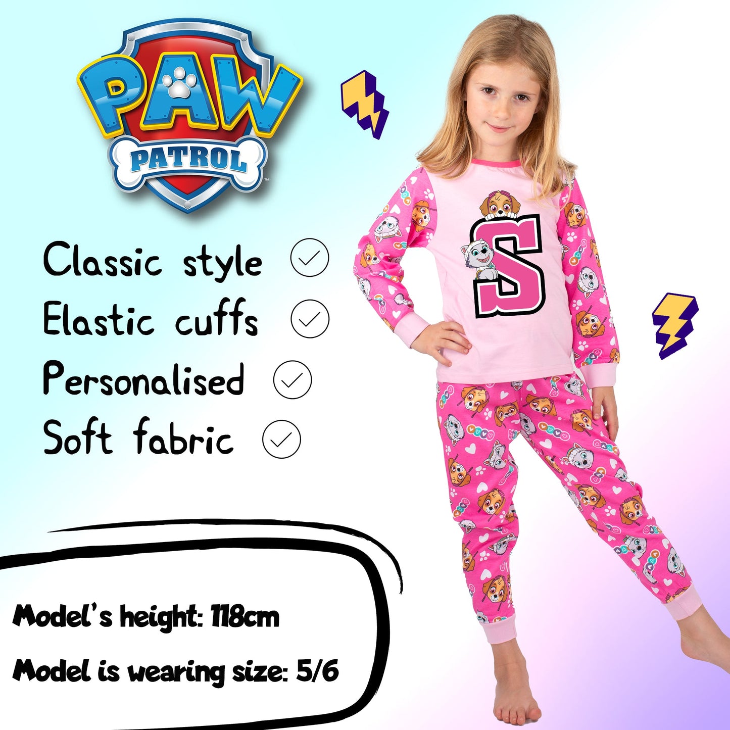 Pat’ Patrouille Pyjama with Letter