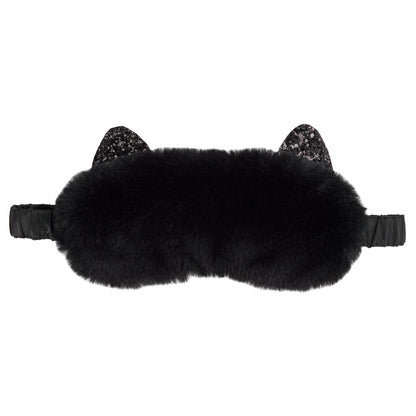 Masque de sommeil – en peluche chat – chat noir