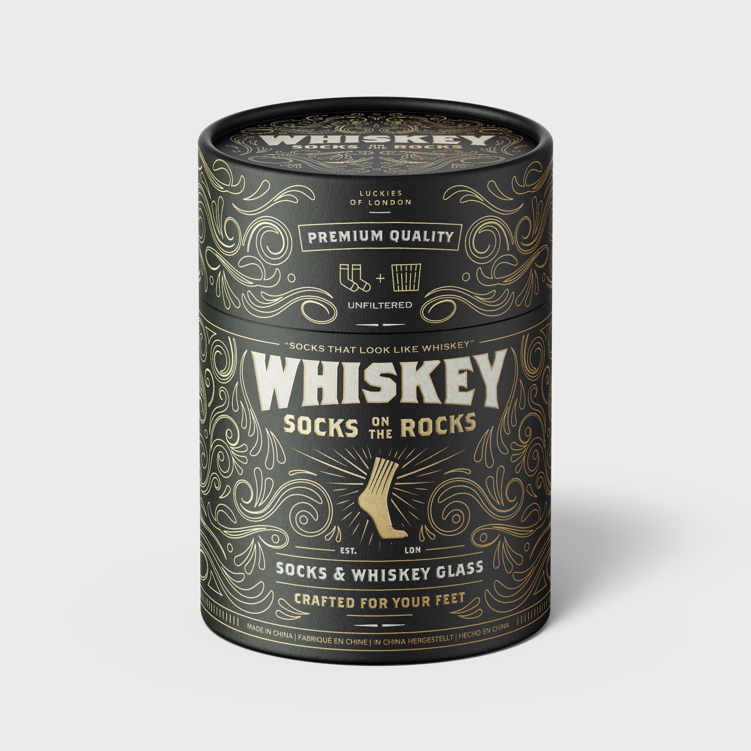 Coffret « Whiskey Socks On The Rocks » Verre + Chaussettes