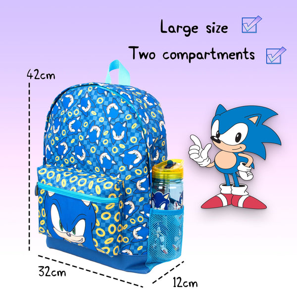 Personalized Sonic the Hedgehog Kids Backpack — Official School Bag with Your Child's Name