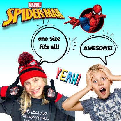 Marvel Spider-Man Winter Hat & Gloves Set garçon