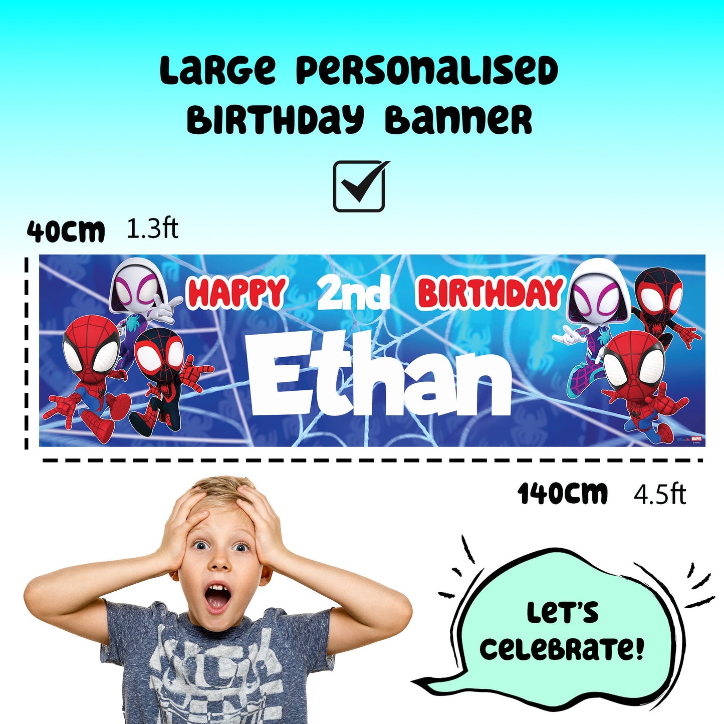 Marvel Spidey Birthday Banner