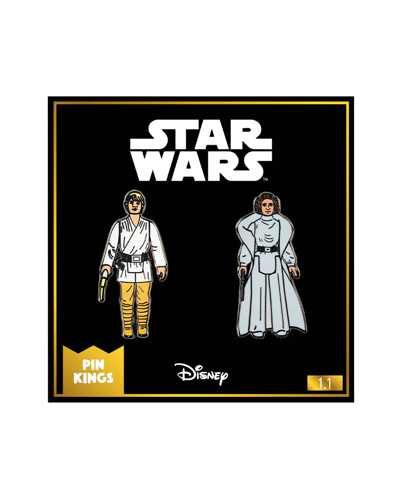 Set de pins de Star Wars 1.1: Luke Skywalker y la Princesa Leia