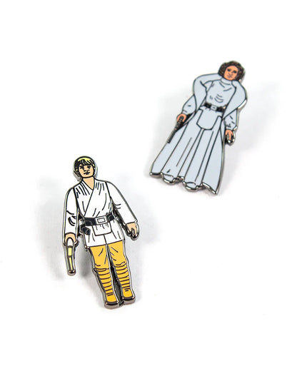 Set de pins de Star Wars 1.1: Luke Skywalker y la Princesa Leia