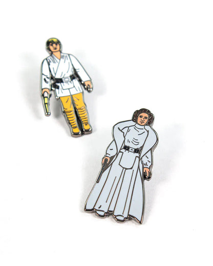 Set de pins de Star Wars 1.1: Luke Skywalker y la Princesa Leia