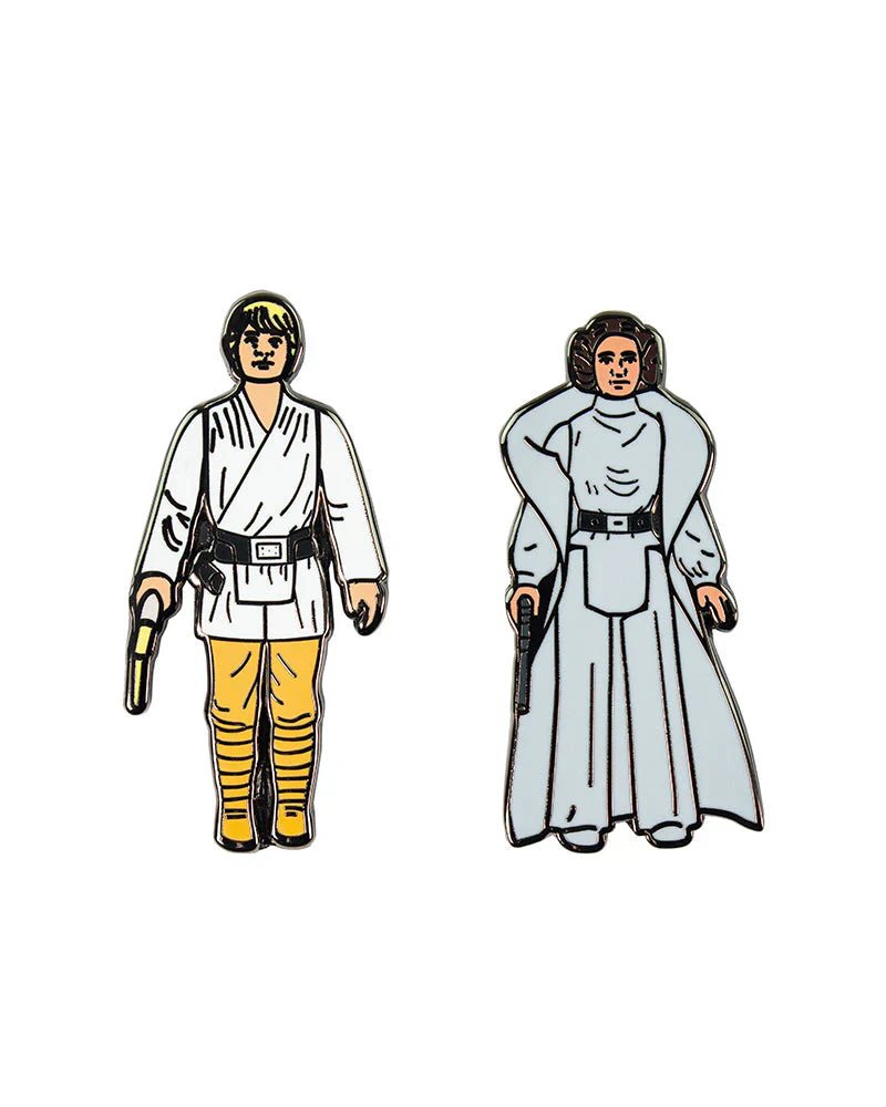 Set de pins de Star Wars 1.1: Luke Skywalker y la Princesa Leia