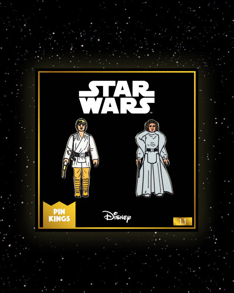 Set de pins de Star Wars 1.1: Luke Skywalker y la Princesa Leia