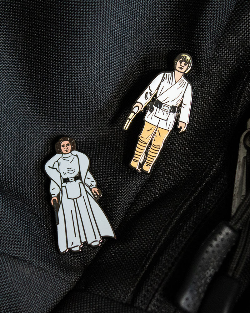 Set de pins de Star Wars 1.1: Luke Skywalker y la Princesa Leia