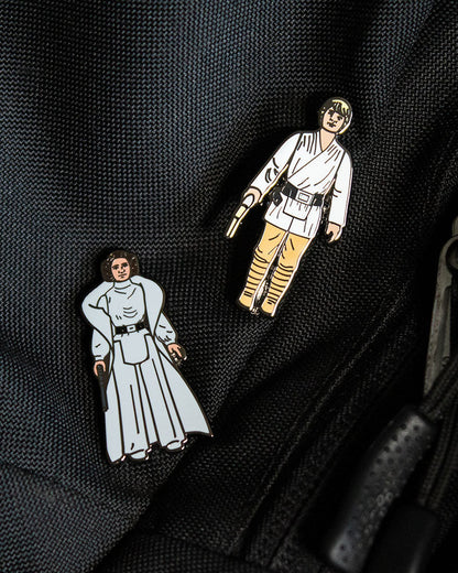 Set de pins de Star Wars 1.1: Luke Skywalker y la Princesa Leia