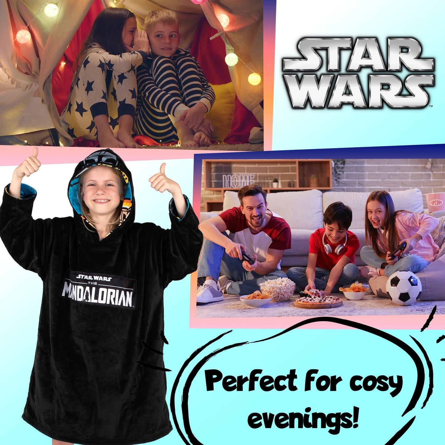 Star Wars Mandalorian Oversized Sweat à capuche Couverture
