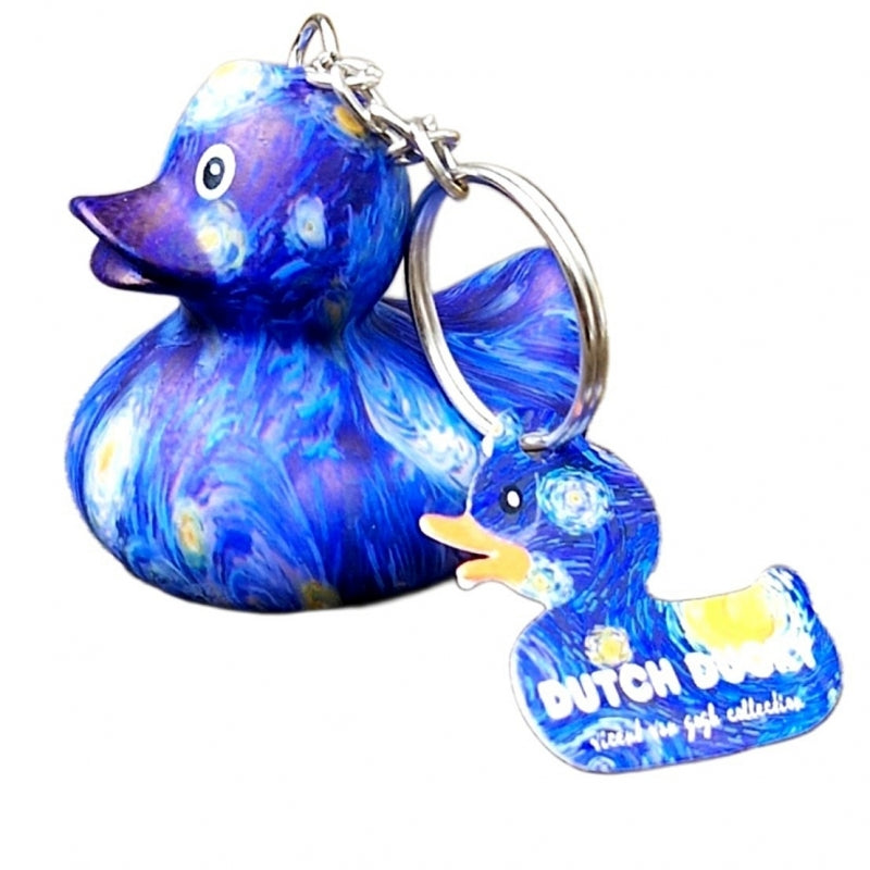 Starry Night Duck Keychain by Vincent Van Gogh
