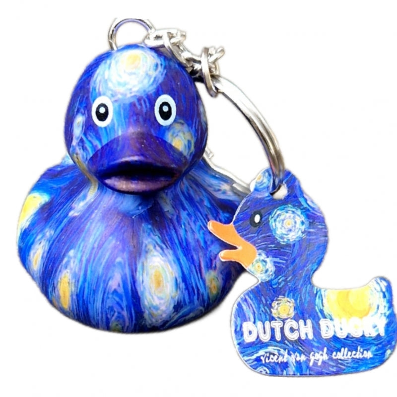 Starry Night Duck Keychain by Vincent Van Gogh
