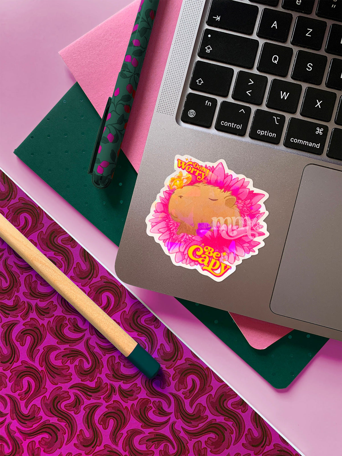 Don’t worry, be Capy | Holographic Sticker