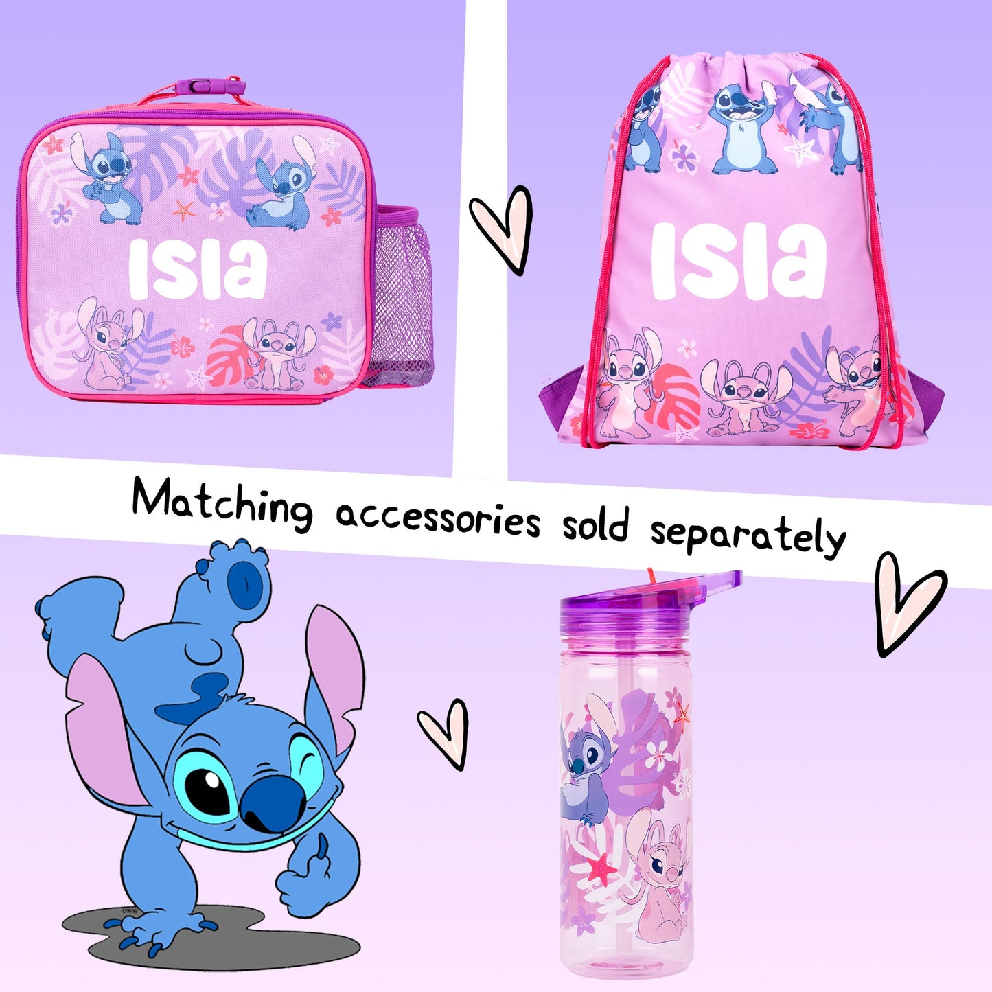 Official Disney Stitch & Angel Sac à cordon | enfant PE Sac