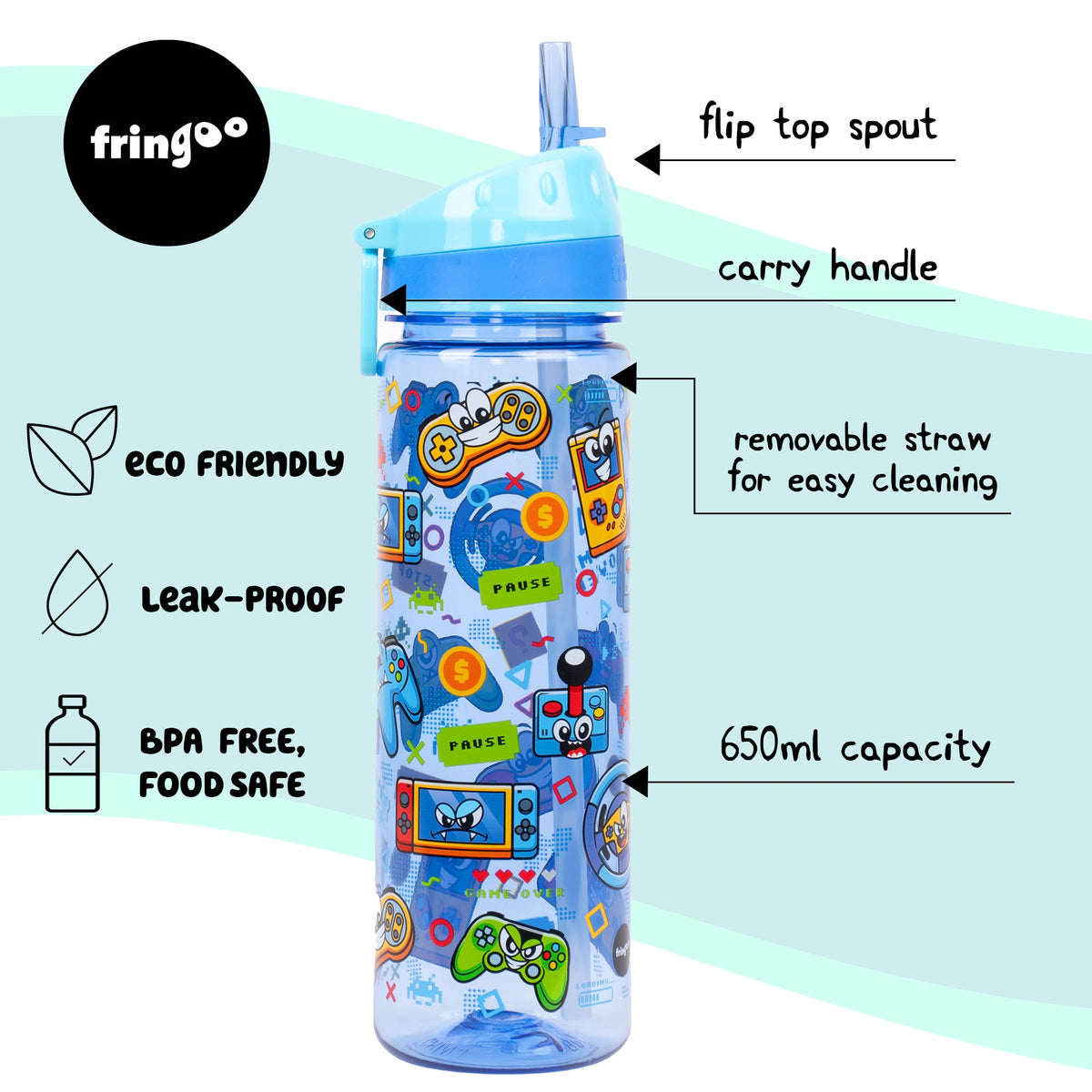 Gourde – Straw Bottle – Gaming Faces