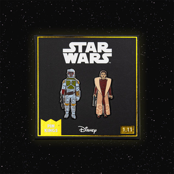 Pin's Star Wars Set 1.11 – Boba Fett et Leia Organa en robe de Bespin