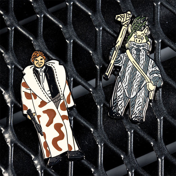 Pin's Star Wars Set 1.38 – Han Solo (in Trench Coat) and Teebo