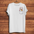 T-shirt Chat Chanceux Pocket
