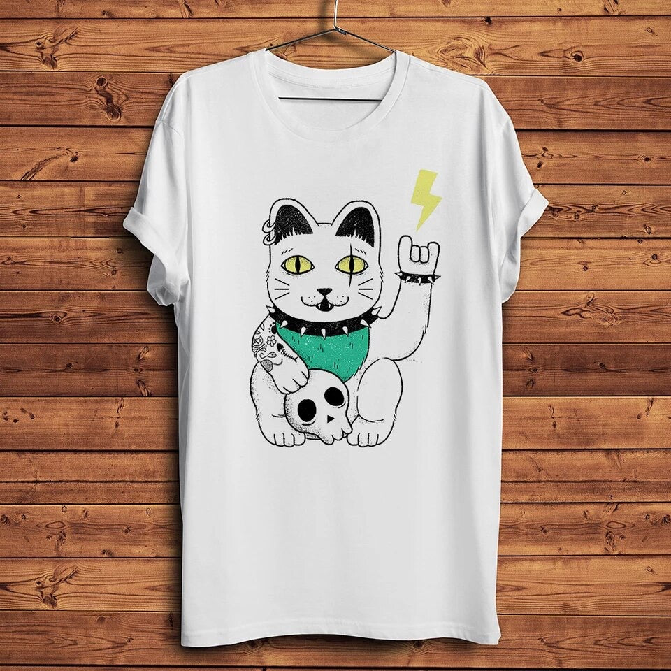T-shirt Chat Chanceux Rock