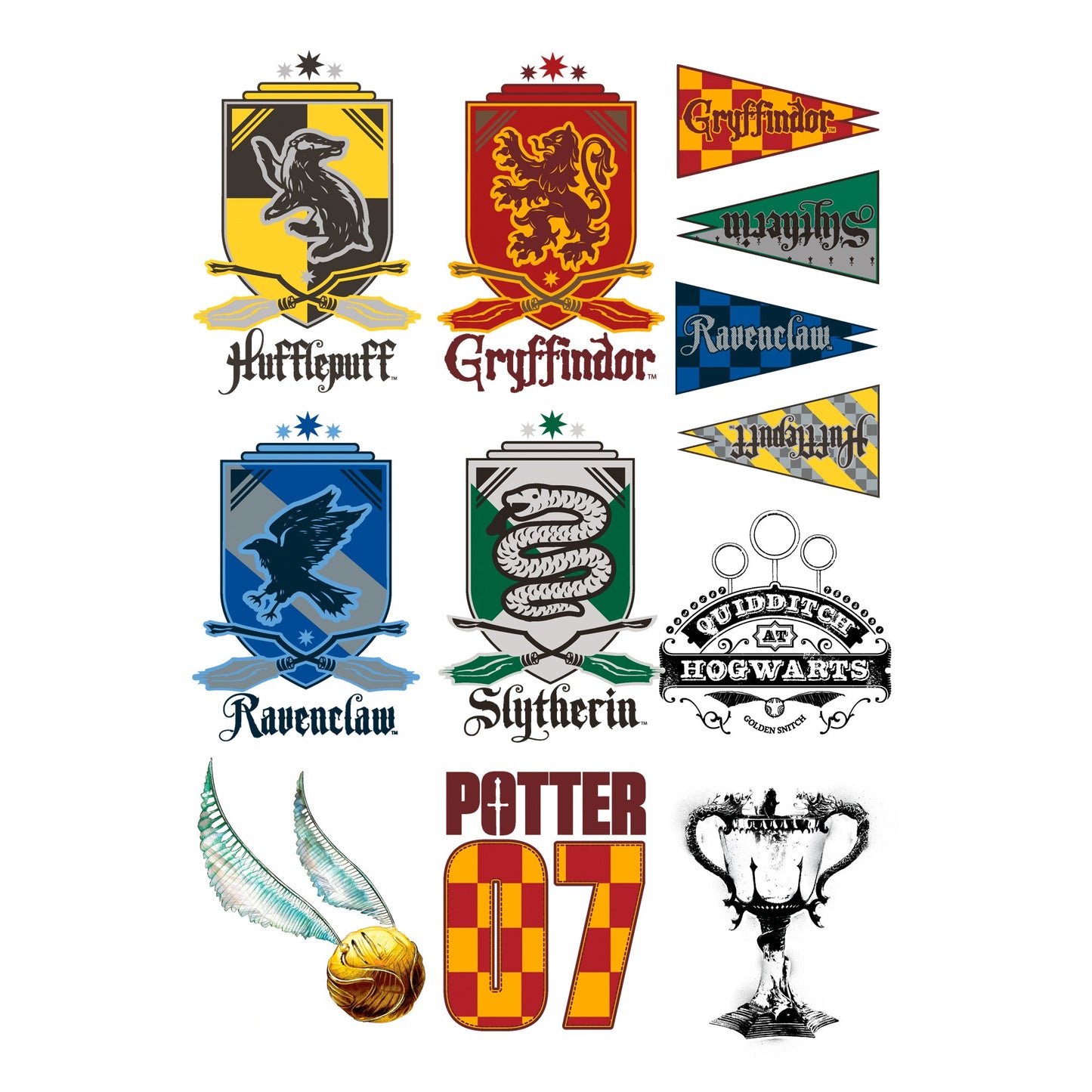 Harry Potter Temporary Tattoos (35 Tattoos)
