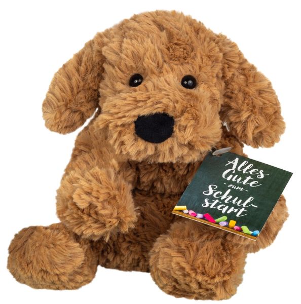 Peluche Chien Rentrée Scolaire Caramel – 20 cm