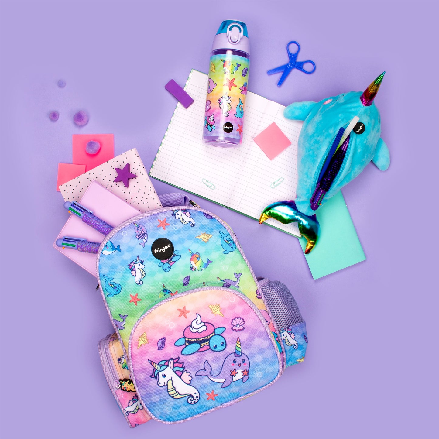 Enfant Sac à dos scolaire – Narwhal & Seahorse Nursery Sac
