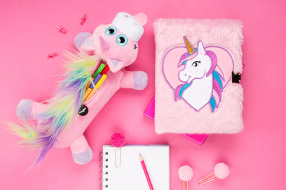 Trousse scolaire – licorne rose