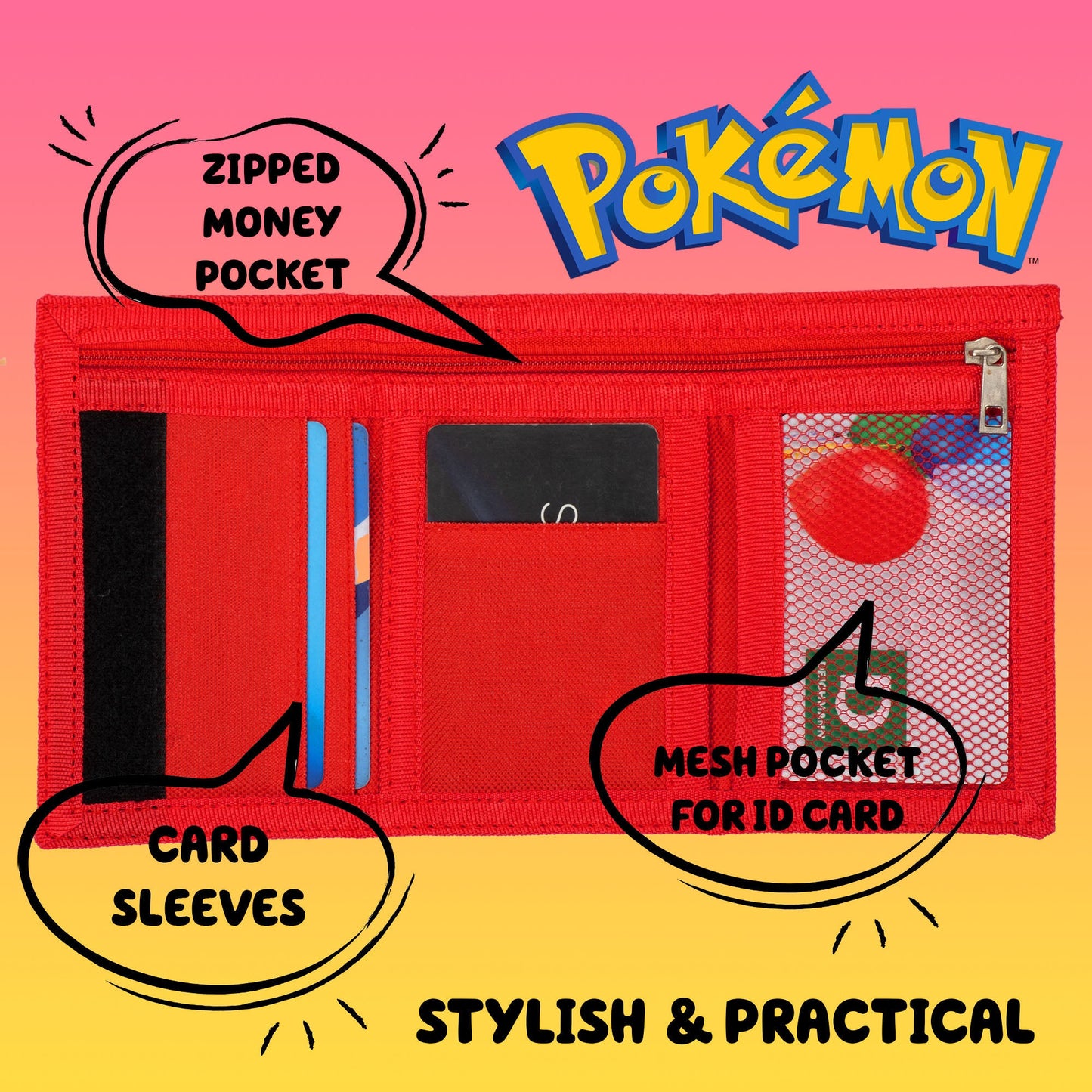 Personalized Pokémon Wallet - Red