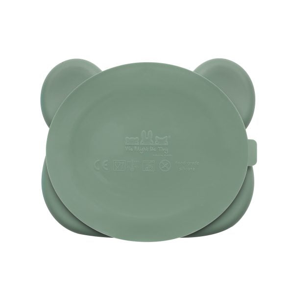 Assiette en Silicone Ours Sauge
